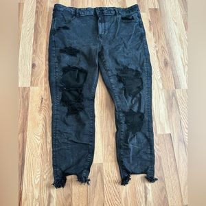 Ripped ankle jeans American eagle